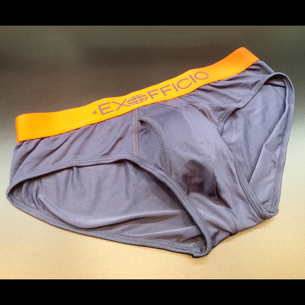 (2 Pack) Exofficio Men's Give N Go Sport Mesh Brief Blue Small Jock Travel